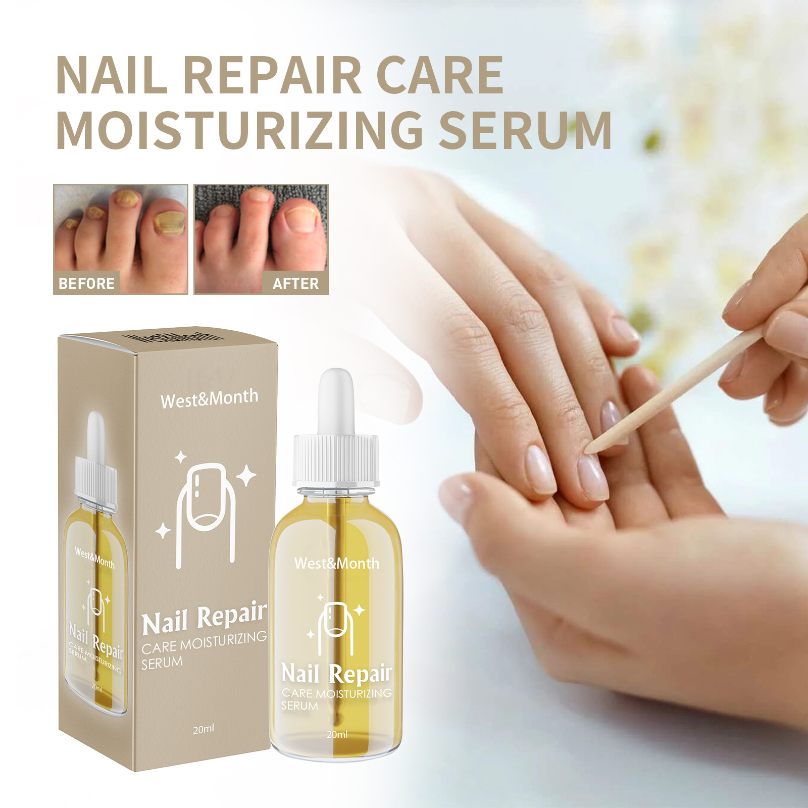 Nail Repair Serum, Repair and Thickened Nail Ingrown Nail Rotten Toenails Nail Brightening