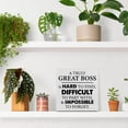 thumbnail image 5 of Zomyto 5"x5" Boss Appreciation Gift Decorative Wooden Box Sign a Truly Great Boss is Hard to Find Wood Block Plaque Desk Decor Office Shelf or Wall Display, 5 of 5
