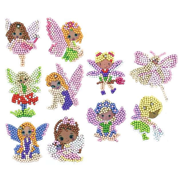 Cuadros Decorativos Kit de pegatinas de diamantes autoadhesivas de princesa voladora de Color DIY para decoración de teléfono de 10 piezas JShteea Nuevos Originales