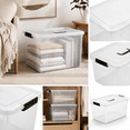 thumbnail image 4 of 17 QT Clear Storage Bins with Lids Large Stackable Plastic (6 Pack) 13x9.5x7.7", 4 of 6