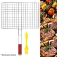 thumbnail image 4 of Meat Grilling Basket Barbecue Rack Grill Burger Fish Stand Cooking Roast Tool BBQ Net, 4 of 8