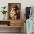 thumbnail image 5 of Qisvanset Jesus Holding Lamb Religious Canvas Wall Art 15.75x11.81 Inches, 5 of 8
