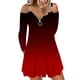 thumbnail image 4 of Vestidos Para Mujer Vestido Floral Trendy V Neck Zipper Tirantes Impreso Vestido de Manga Larga Odeerbi  ODB183326, 4 of 5