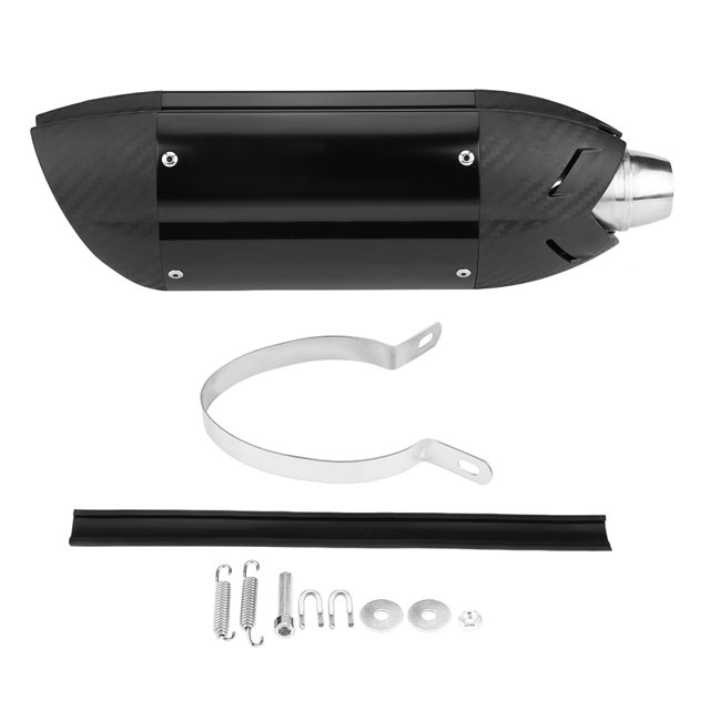 Tubo silenciador de escape de riel de fibra de carbono modificado para motocicleta Universal de 51mm con DB Killer negro