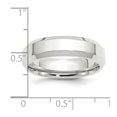 thumbnail image 2 of 925 Sterling Silver Polished Beveled Edge 6mm Bevel Edge Size 12 Band Ring Ring for Women and Men, 2 of 2