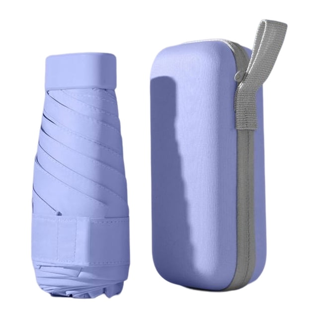 Toystoory Paraguas de vinilo de 6 varillas, 6 plegables para caminar, a prueba de viento, a prueba de lluvia, portátil, Mini protección contra la lluvia, Paraguas de lluvia Violeta Toystoory HA071893-06