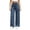 Dark Blue, variant on Women Wide Leg Jeans Beaded Denim Pants High Waisted Straight Leg Jeans with Pockets Button Fly Casual Long Pants S-XL