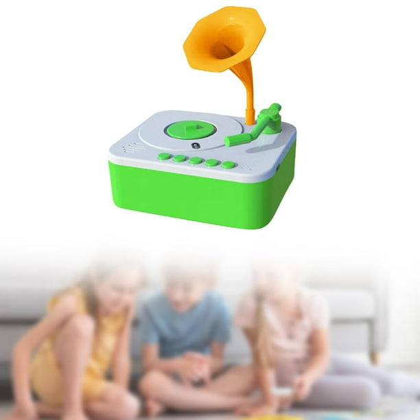 Gramófono para niños, cuentos para dormir con 96 tarjetas, juguete interactivo fácil de usar, fonógrafo para niños, caja de música para niños de 3 a 6