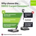 thumbnail image 2 of Cordless Lithium Carpet and Hardwood Floor Sweeper - Cordless Adjustable Vacuum - Up to 60 Minutes of Runtime - Rechargeable 7.2v Li-ion Battery - Lightweight (3.5 lbs.), 2 of 10