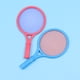 thumbnail image 4 of 2 juegos de raquetas de tenis para niños de tamaño pequeño, juego de raqueta de tenis de plástico para jardín de infantes con 4 pelotas de tenis para niños y niñas (rojo + azul), 4 of 5