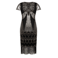 thumbnail image 5 of PrettyGuide Women's Great Gatsby Dress 1920s Vintage Beaded Fringe Flapper Dress with Sleeve Cocktail Party, XX-Large, 5 of 7