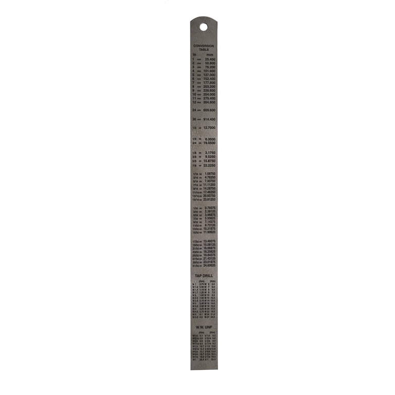 Pack Of 5 Stainless Steel Rulers – 1 Meter Length With Stamped Mm & Cm Graduations – Eisco Labs – Durable, Corrosion-Resistant, Easy Storage Hook Hole