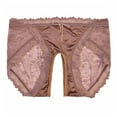 thumbnail image 3 of Women Briefs Lace Underwear Crothless Panties Lingerie Satin Sheer, 3 of 14