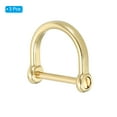 thumbnail image 3 of D-Ring Shackles, 3Pcs 21/32 Inch Inside Width Solid Brass U Shape Shackles for DIY Leather, 3 of 5