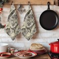 thumbnail image 6 of Brown Architecture Kitchen Towels Set of 4, Abstract City Vintage Eiffel Tower Absorbent Dish Towels for Kitchen, Microfiber Hand Towel, Quick Drying Tea Towel for Cleaning Decorative Dishcloths, 6 of 7