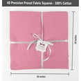 thumbnail image 5 of Soimoi Solid Light Pink Precut 10-inch Cotton Fabric Quilting Squares Charm Pack DIY Patchwork Sewing Craft, 5 of 5