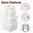 thumbnail image 5 of Square Gift Boxes with Lids for Presents Small White Gift Boxes with Clear Window Nesting Gift Boxes Set of 4 Flower Boxes for Arrangements, Mother's Day, 5 of 5