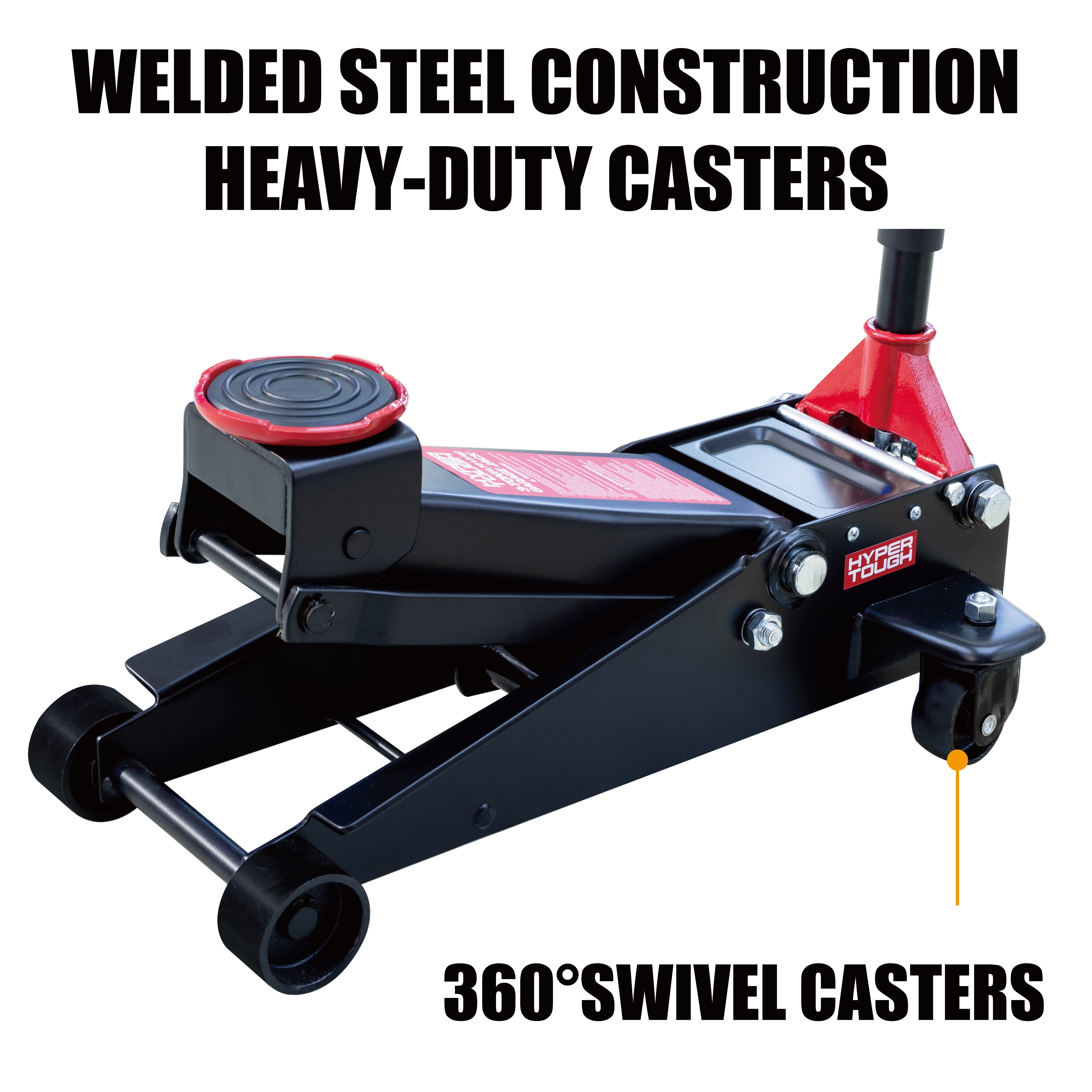 Hyper Tough 3 Ton Dual Pump Floor Jack for Cars, Trucks, and SUVs