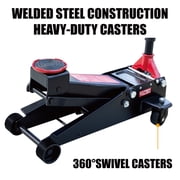 Hyper Tough 3 Ton Dual Pump Floor Jack for Cars, Trucks, and SUVs