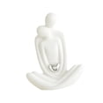 thumbnail image 3 of Pareja amantes de la estatua adorno abrazando figura de pareja para la decoración del día de San Valentín regalos de boda apartament hotel decoración Corazón de amor plateado, 3 of 8
