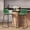Green, variant on Aufeile 30" Counter Height Bar Stools Set of 3 – Modern Faux Leather Barstools with Back & Metal Legs, Kitchen Bar Chairs for Island, Dining Room, Dark Brown