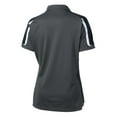 thumbnail image 6 of Sport-Tek Ladies Tricolor Shoulder Micropique Sport Wick Polo-M (Iron Grey/Black/White), 6 of 6