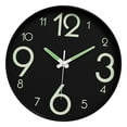 thumbnail image 4 of Reloj que brilla en la oscuridad, silencioso, sin números ni manecillas luminosas, decorativo. Estilo E, 4 of 9