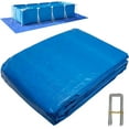thumbnail image 1 of 24 x 16 Ft Rectangular Pool Ground Cloths, Waterproof PE Swimming Pool Liner Pad, Heavy Duty Above Ground Pool Mat Protector Tarp with Stakes for Pools Bottom Prevents Punctures, 1 of 12