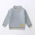 thumbnail image 2 of Kogui Crewneck Sweater Baby Boys Toddler Baby Girl Boy Knit Sweater Long Sleeve Pullover Oversized Sweatshirt Fall Winter Clothes Size 18 24 Months (Blue,18-24 Months), 2 of 3