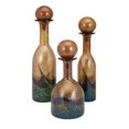 thumbnail image 1 of IMAX 88593-3 Récolte Faison Bouteilles en Verre avec Bouchons&44; Brun - Lot de 3, 1 of 1