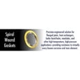thumbnail image 2 of Spiral Wound Gasket with Flexible Graphite Filler for 8" Pipe with Inner Ring, Pressure Class 150#, 304 Stainless Steel (Pack of 6), 2 of 9