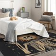 thumbnail image 4 of Skeleton Rugs for Bedroom - Skeleton Rug & Home Decor, 3x5 Area Rug, Sun and Moon Celestial Rugs for Entryway, Washable Non Slip Soft Small Indoor Door Mat, Skull Carpet & Room Decorations, 4 of 7