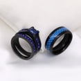 thumbnail image 5 of Matching Rings Couple Rings Blue 1CT CZ 10kt Black Gold Plated Women Wedding Ring Sets, 5 of 7