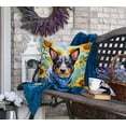 thumbnail image 4 of Australian Cattle Dog in Sunflowers Throw Pillow, 4 of 5