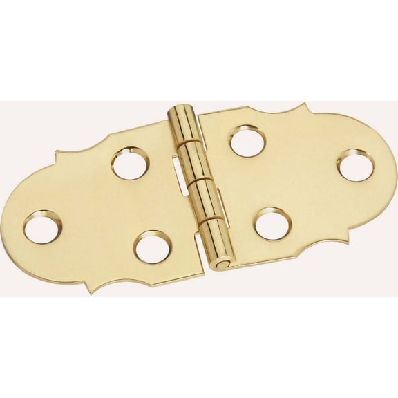 Stanley Solid Brass Miniature Decorative Hinge, 1-5/16" L X 2-7/8" Open,Two