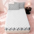 thumbnail image 3 of Erosebridal Lovely Hearts Zipper Twin Comforter Sets with Fitted Sheet and 2 Pillowcases, Love Theme Zipper Bedding Set, Reversible, Monochrome Black, Reversible, 3 of 6