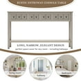 thumbnail image 4 of MODERNLUXE 60" Long Console Table Sofa Table,Solid Wood Entryway Table with 4 Drawers and Bottom Shelf for Storage,Gray, 4 of 7