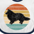 thumbnail image 4 of Inktastic Sheltie Dog Gift Retro Boys or Girls Baby Bib, 4 of 4