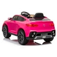 thumbnail image 2 of 12V Mercedes-Benz GLC Coupe kids Ride On Cars with Remote Control Leather Seat Rubber Tires, 2 of 5