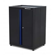 Montezuma Garage Tool Storage System 30.5 x 24" Locking 2 Door Stacking Base Cabinet, Black