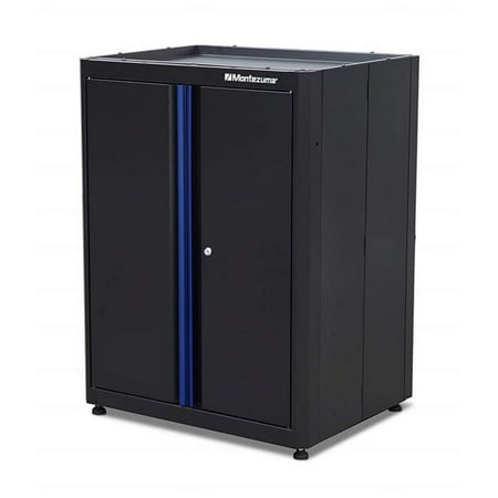 UPC: 0067472221234 | Montezuma Garage Tool Storage System 30.5 x 24  Locking 2 Door Stacking Base Cabinet  Black