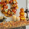 thumbnail image 4 of sruoe Fall Garland Maple Leaf, Halloween Decoration, Artificial Leaf Garland Rattan, Pumpkin Maple Leaf GarlandHanging Fall Leaves for Thanksgiving Autumn Home Decoration, 4 of 6