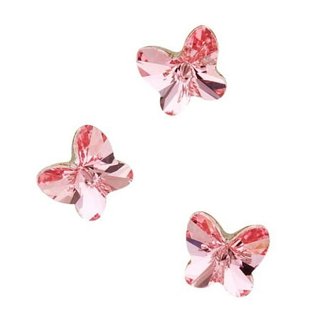 - Swarovski Crystal, #4748 Rivoli Butterfly Rhinestones 5mm, 6 Pieces, Light Rose F