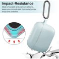 thumbnail image 4 of Airpods Pro Case - Shockproof Silicone Airpods Pro Case Protective Cover [Front-Led Visible] With Carabiner Compatible With Apple Airpods Pro 2019, Mint Blue, 4 of 7
