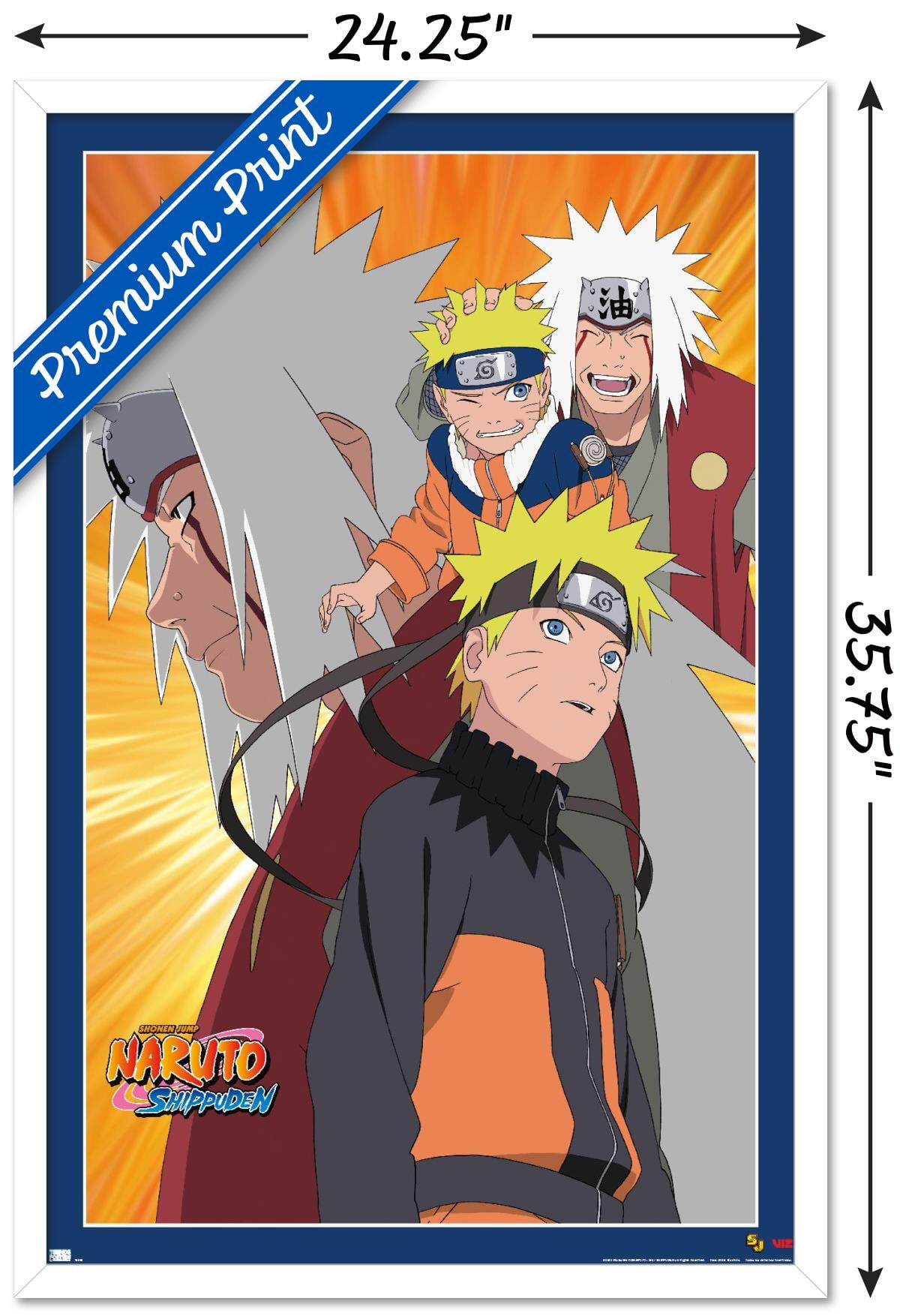 Naruto - Naruto and Jiraiya Wall Poster, 22.375\