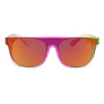 thumbnail image 2 of Kids Sunglasses Boys Girls Colorful Monoblock Mirrored Lens UV400 Fuchsia Green, 2 of 4