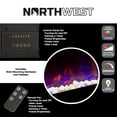 thumbnail image 3 of Northwest 54-inch Modern Wall-Mount Electric Fireplace with Remote (Black), 3 of 7