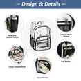 thumbnail image 5 of PVC Transparent Backpacks Clear Backpack for Travel and Outings Hearts and String Garland, 5 of 7