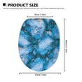 thumbnail image 6 of ZUXONGSY Blue Marble Print Toilet Lid Seat Cover Elongated Toilet Cover Protector Universal with Elastic Bottom Machine Washable Toilet Cover Fit Size 17.3 x 13 Inches, 6 of 6