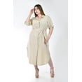 thumbnail image 1 of Vestido largo a rayas Roman Fashion /Tallas Extras, 1765-1 (Beige) beige 36, 1 of 6